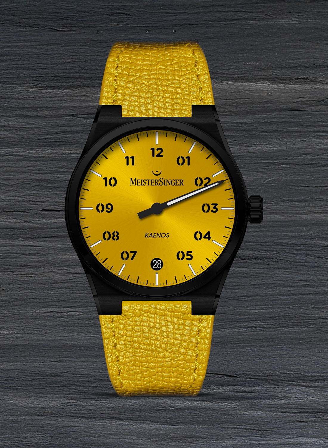Meistersinger Kaenos Open Date and Kaenos Automatic Black DLC Yellow Dial - 3 Meistersinger Kaenos Open Date and Kaenos Automatic Black DLC Yellow Dial - 3