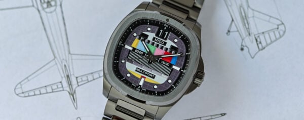 First Look – The new Mido Multifort TV Big Date S01E02, a Fun Take on the Retro TV Test Card Motif