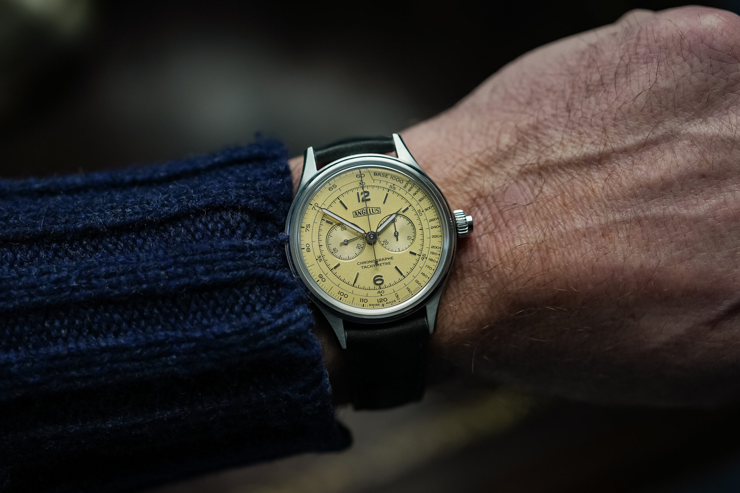 MONOCHROME Montre de Souscription 5 Angelus Choronographe Tachymetre - 1