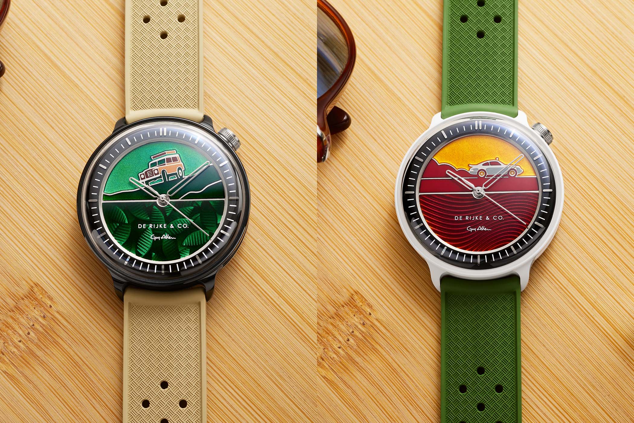 Introducing – De Rijke & Co. Amalfi Series 2, Drivers’ Watches with Car-Themed Enamel Dials