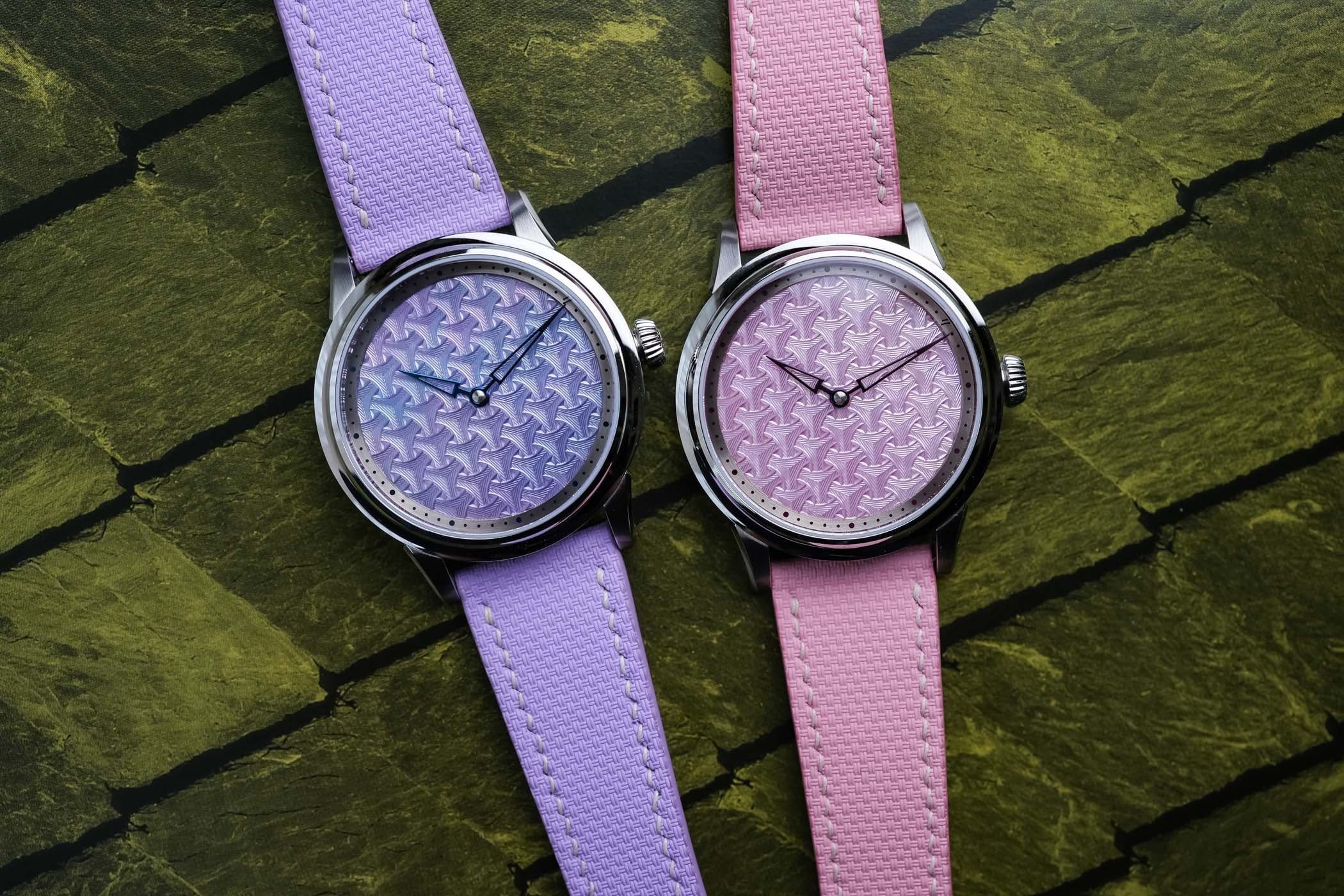 Selten Watch's Limited Edition Ho & Co x Jui Bauhinia in Pink and Purple Mother-of-Pearl