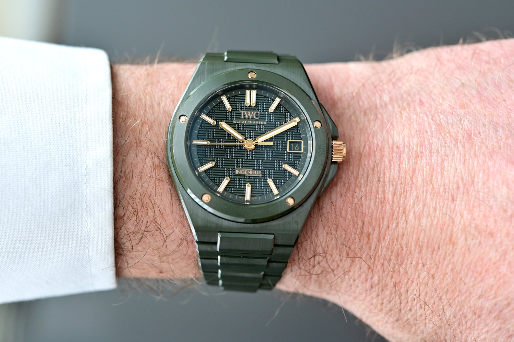 First Look – The New IWC Ingenieur Automatic 42 in Dark Olive Green Ceramic