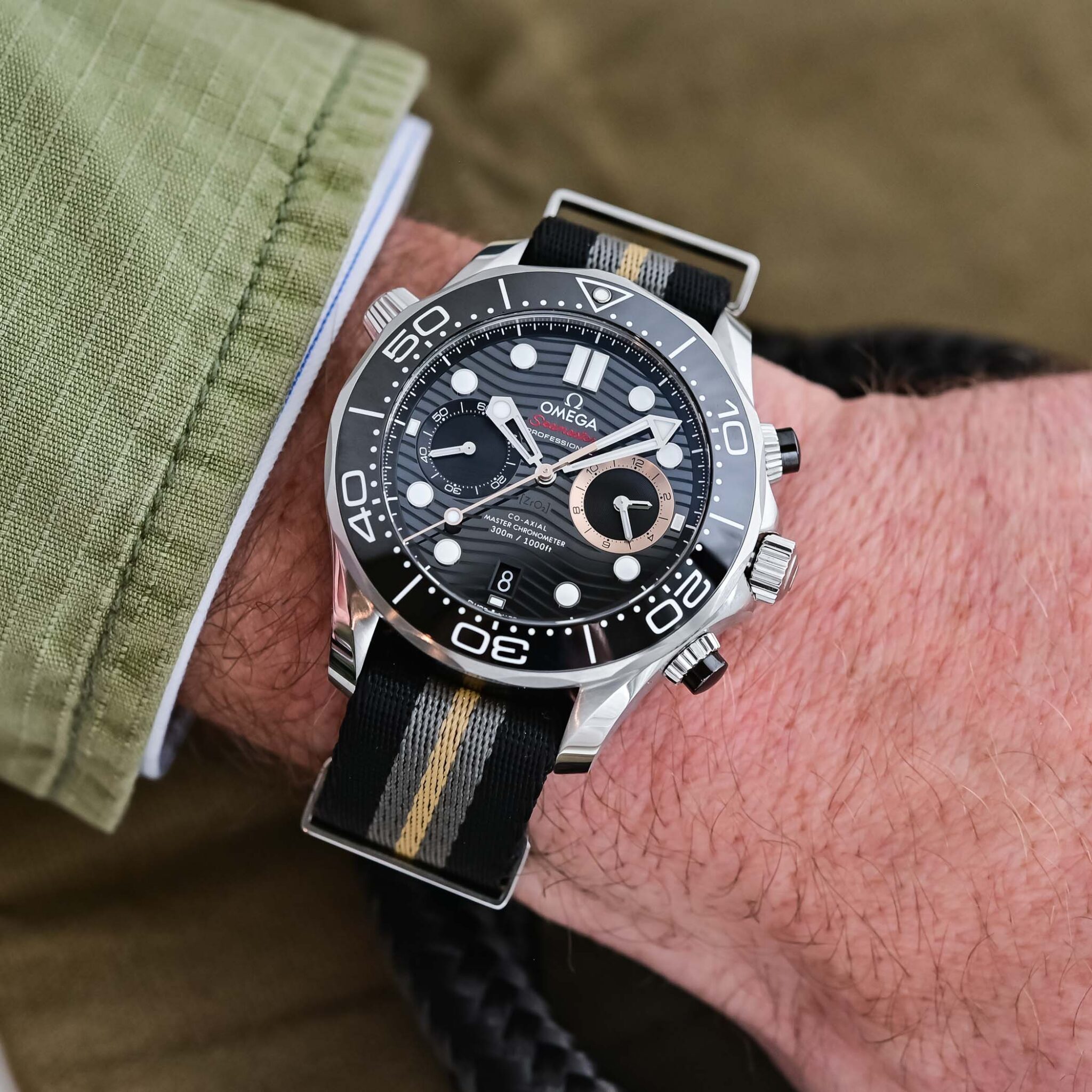 Spec Omega First Look: The new Omega Seamaster Diver 300M Chronograph 007 First Light