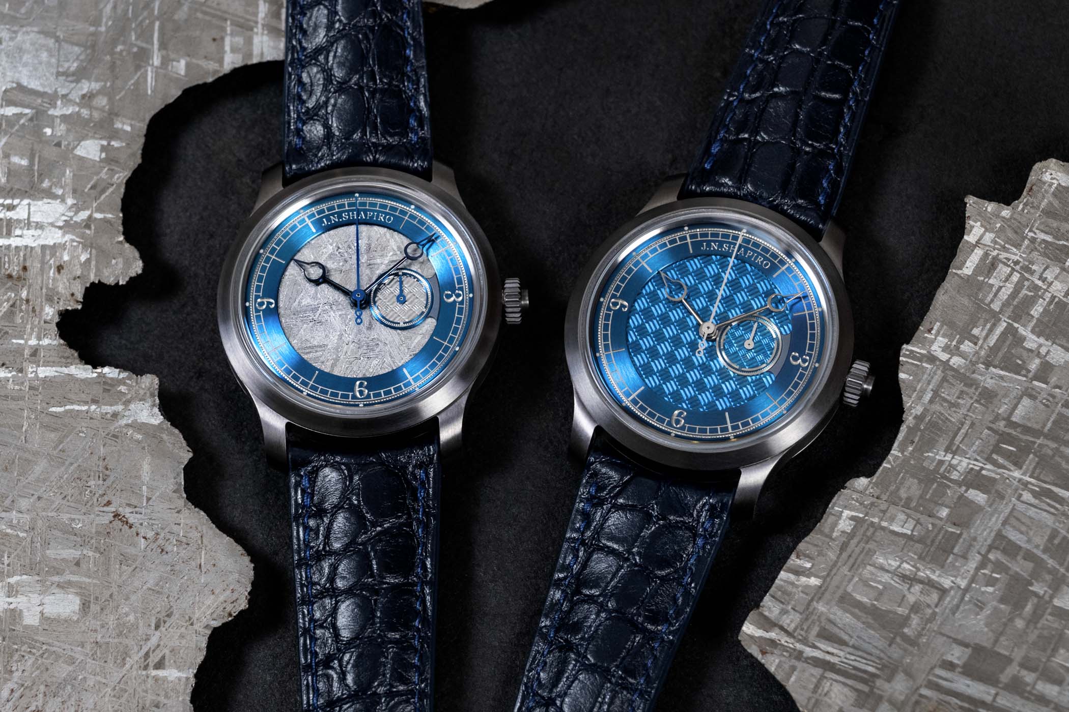 J.N. Shapiro Infinity Series Radiant Tantalum Monopusher Chronograph