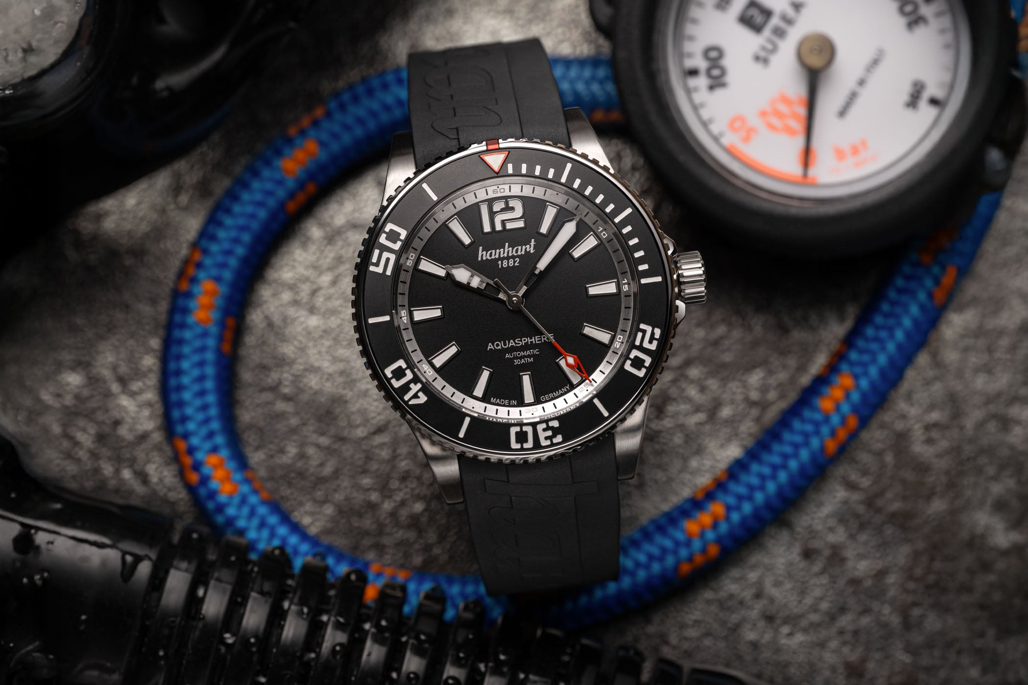 The Hanhart Aquasphere Dive Watch, now in Matte Black
