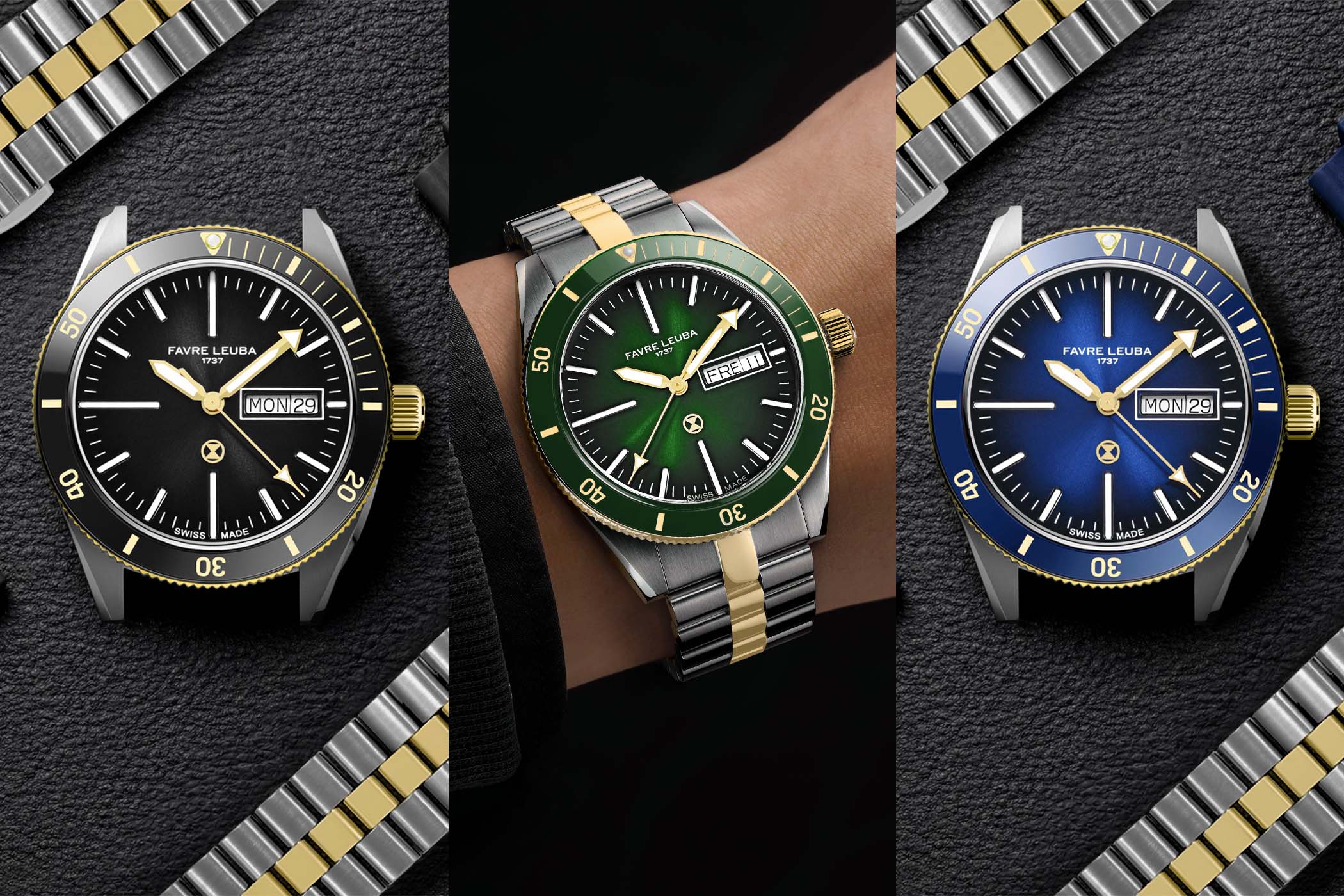 Introducing - The Favre Leuba Deep Raider Day Date, Now in Two-Tone Editions