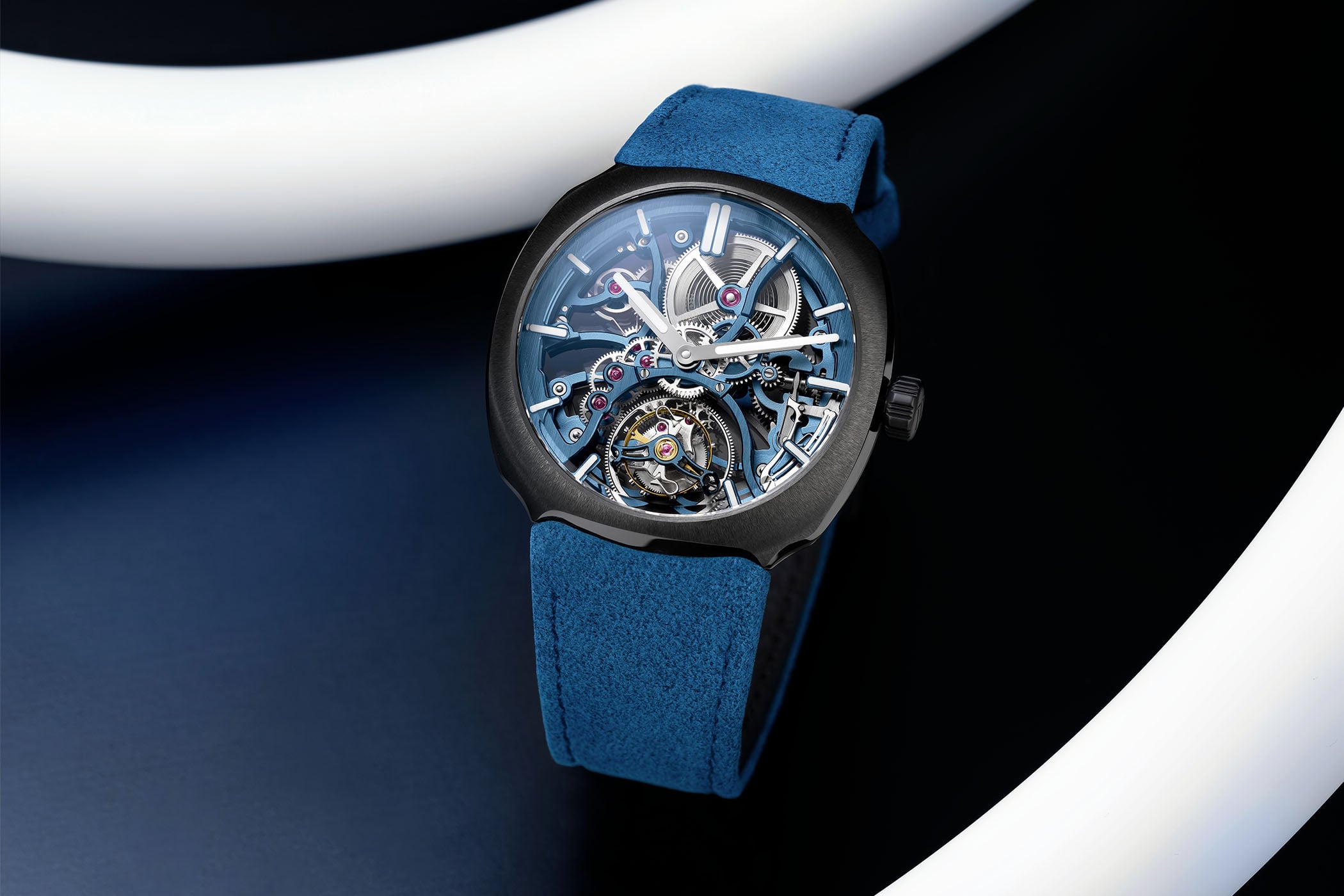 H. Moser & Cie. Streamliner Tourbillon Skeleton Ceramic Alpine Limited Edition
