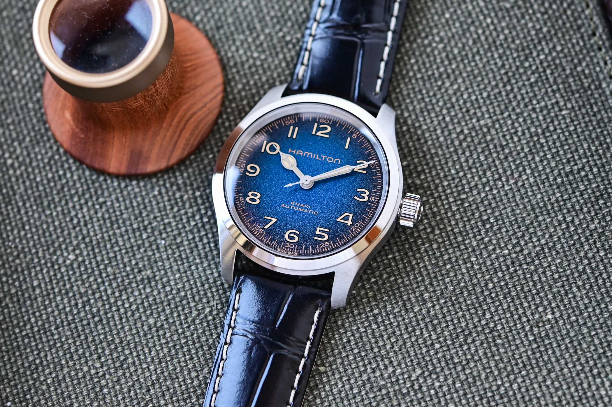 The Hamilton Khaki Field Murph 38mm Gets a Textured Blue Makeover