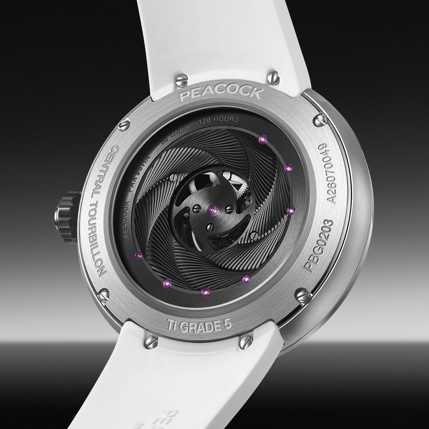 The Peacock Black Hole III Curved Guilloche Central Tourbillon; Bold, Complex yet Attainable