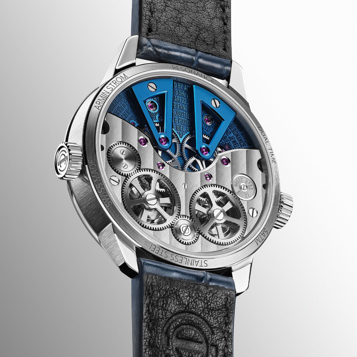 The Armin Strom Dual Time GMT Resonance Manufacture Edition Blue