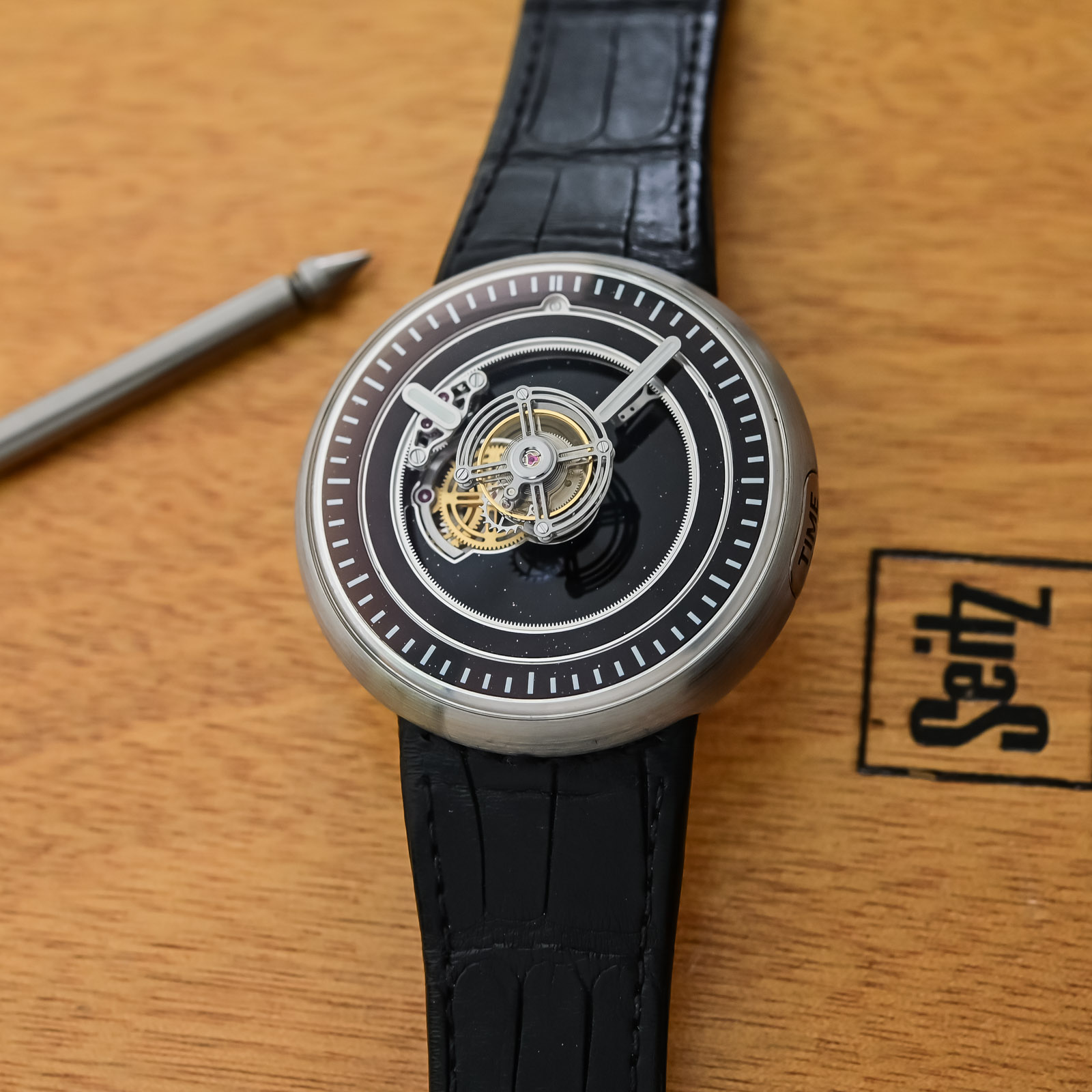 Marco Tedeschi’s Impressive Central Floating Tourbillon in Black Aventurine