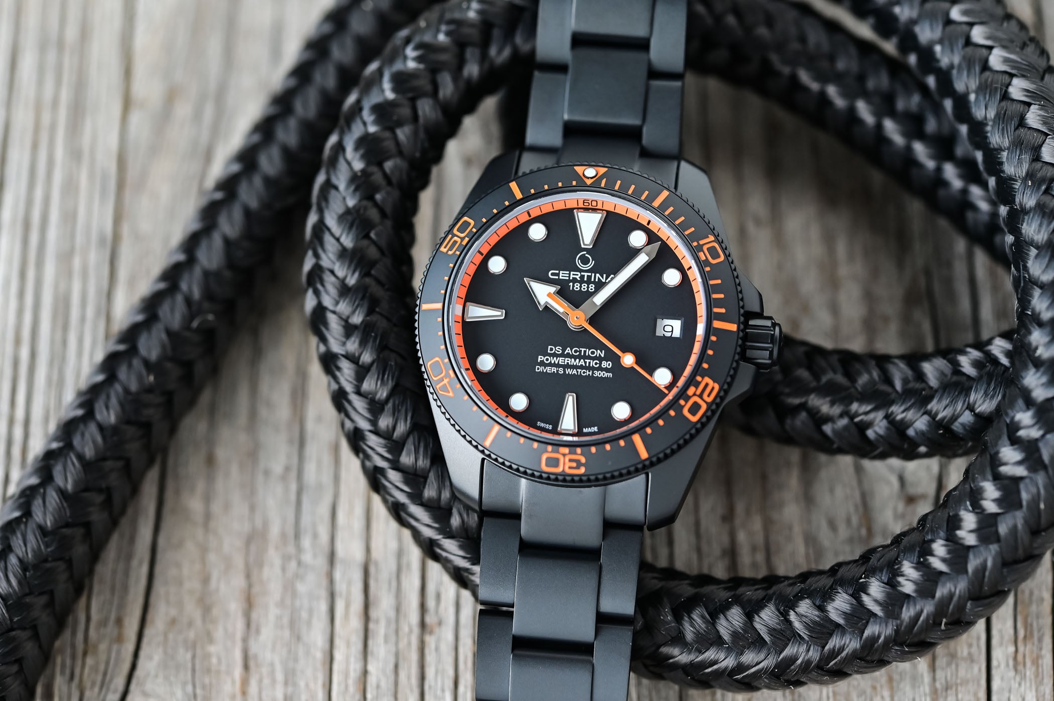 First Look – Certina Brings Fresh Coloured Accents to the DS Action Diver 38mm Black