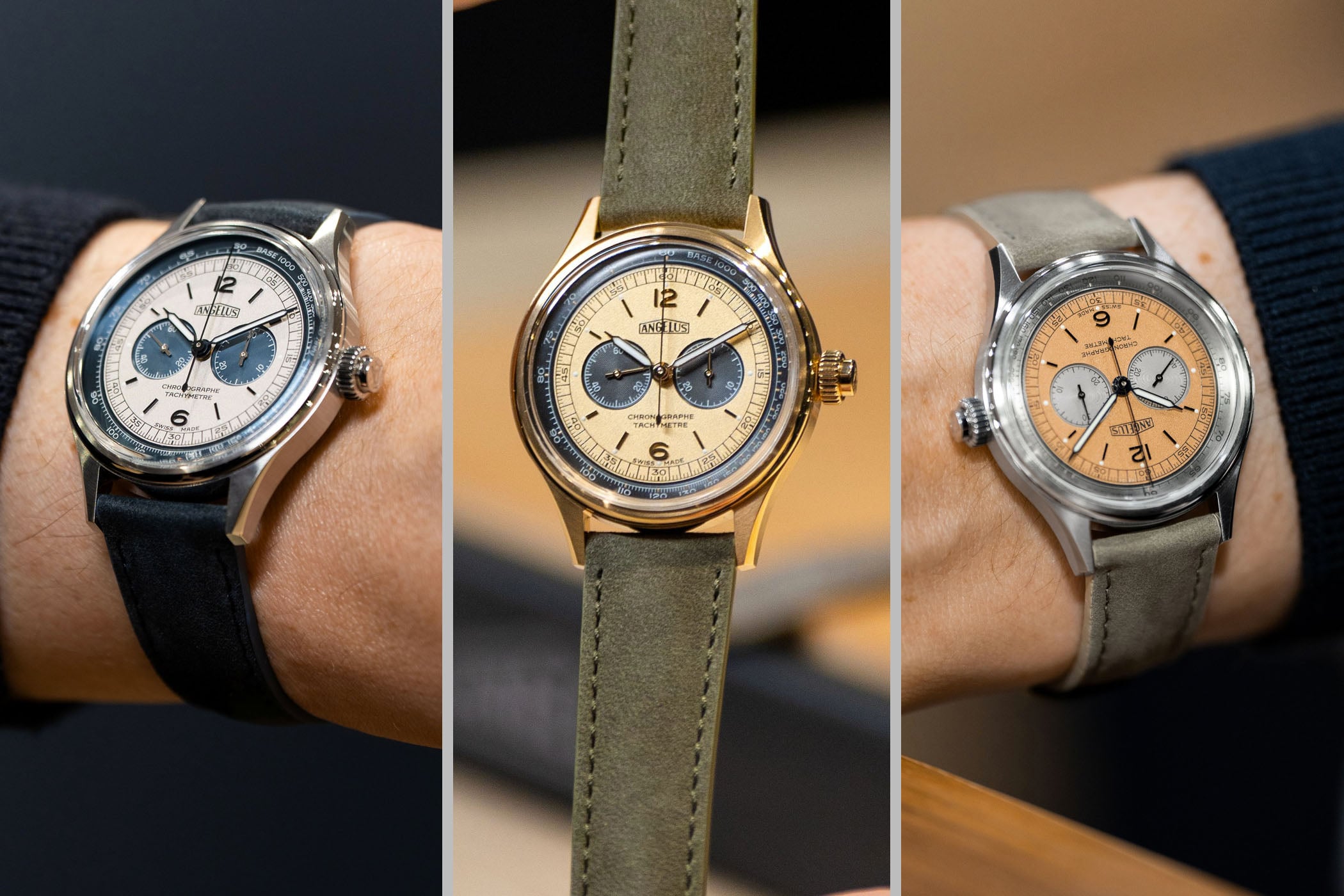 Angelus Chronographe Tachymètre Monopusher