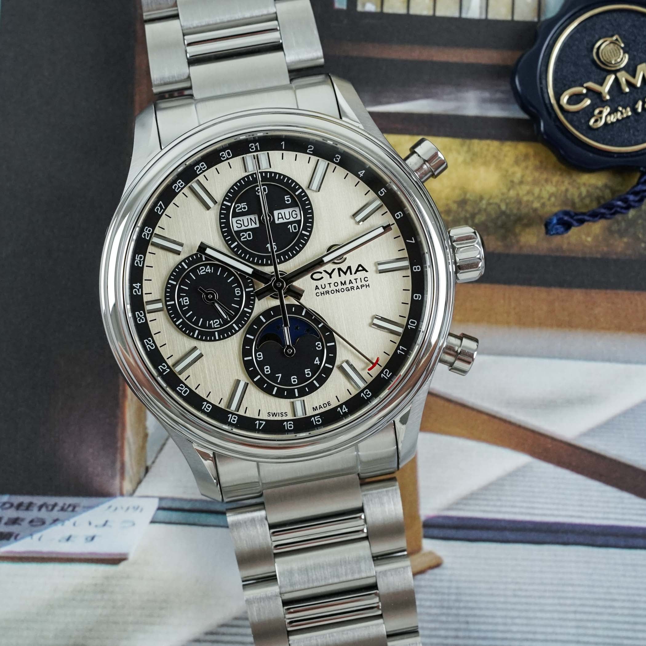 Cyma Grand Maestro The Chess Moon Phase Triple Calendar Chronograph review - 8