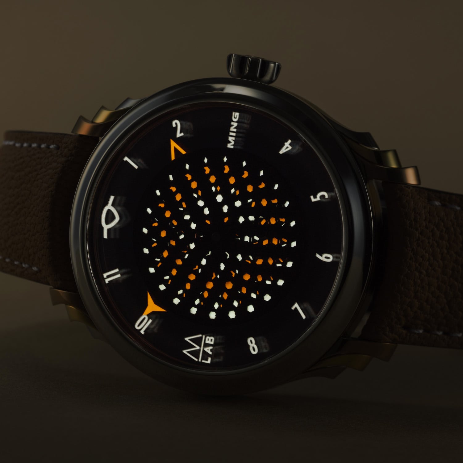 MING × Massena LAB 57.09 Secret Honey Moving Honeycomb Dial Tri-Tone Lugs - 2