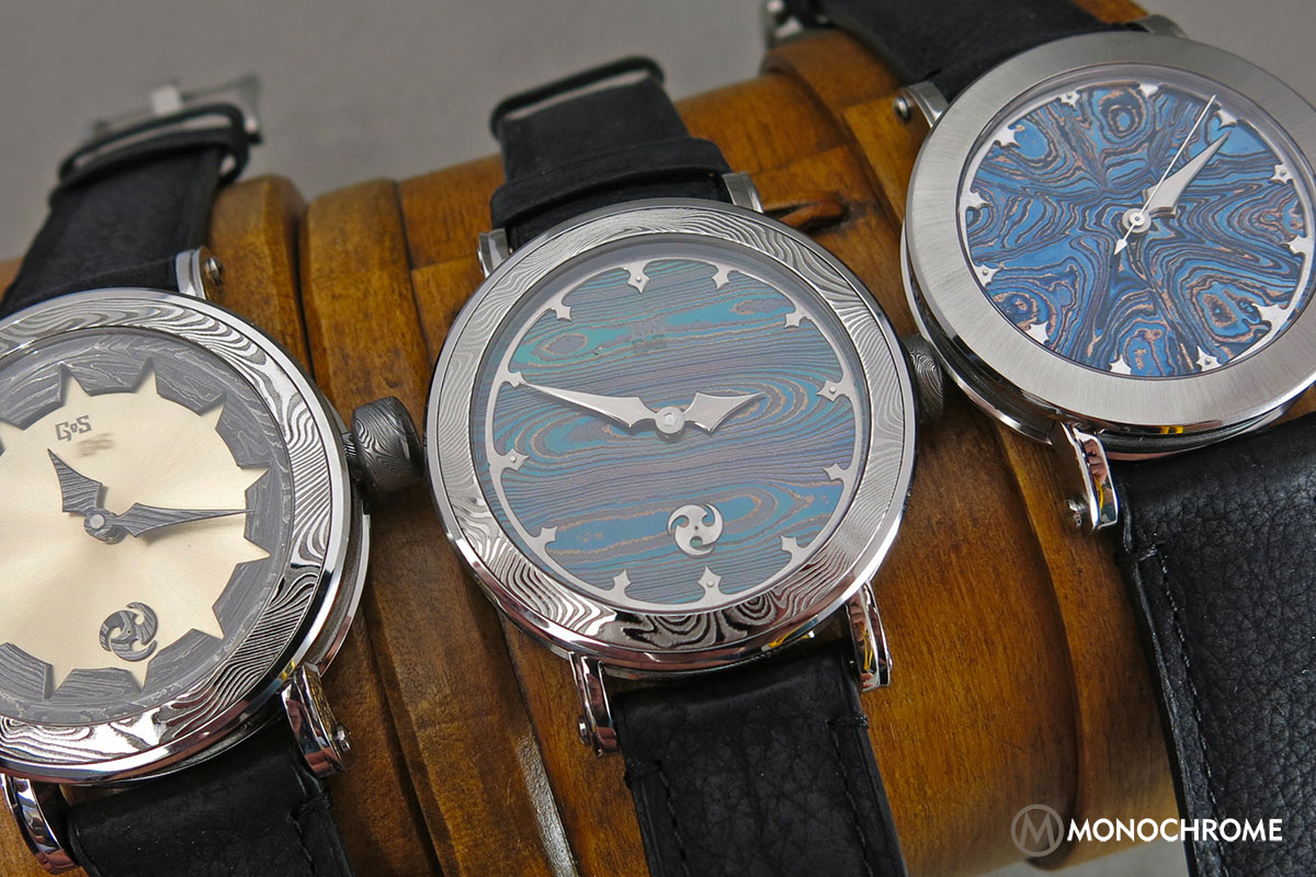 Previous GoS Watches made with Damascus steel.