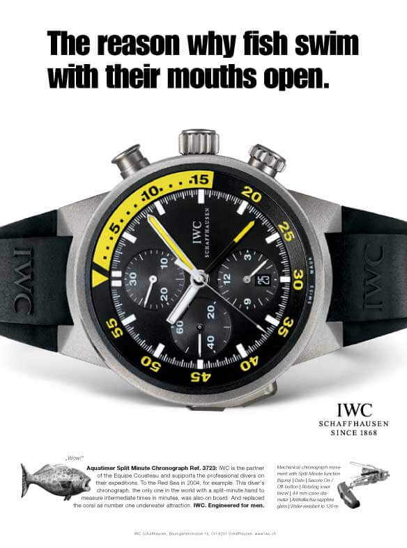 IWC ad engineered for men