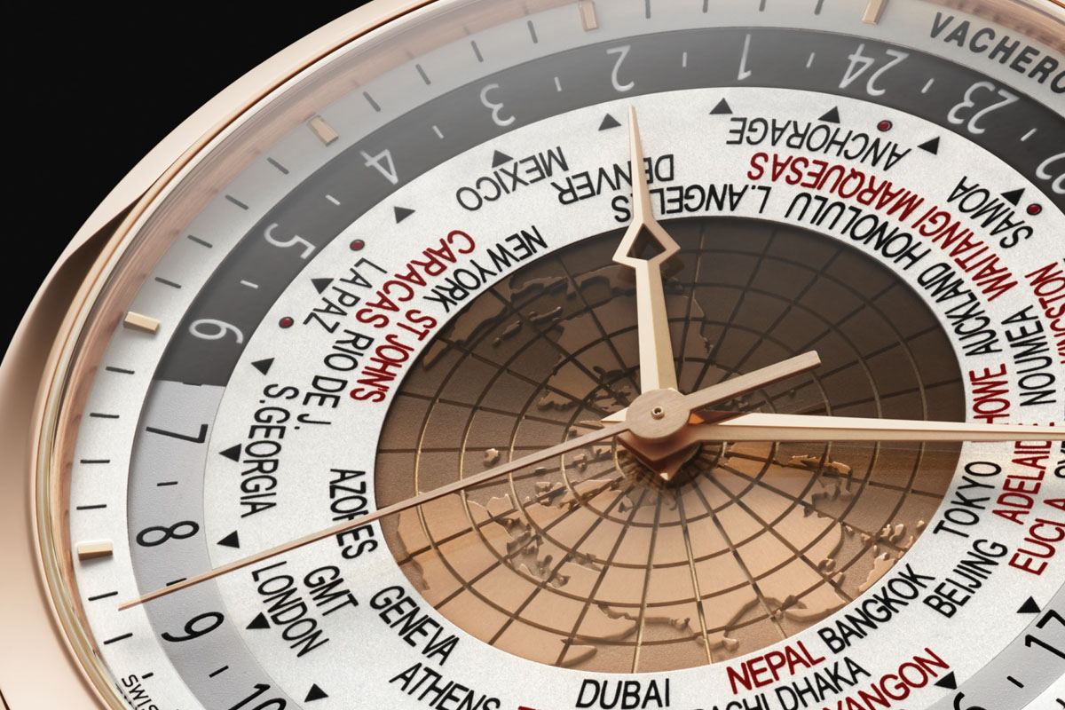 Vacheron Constantin Traditionnelle World Time 2015 Edition Pink Gold dial detail