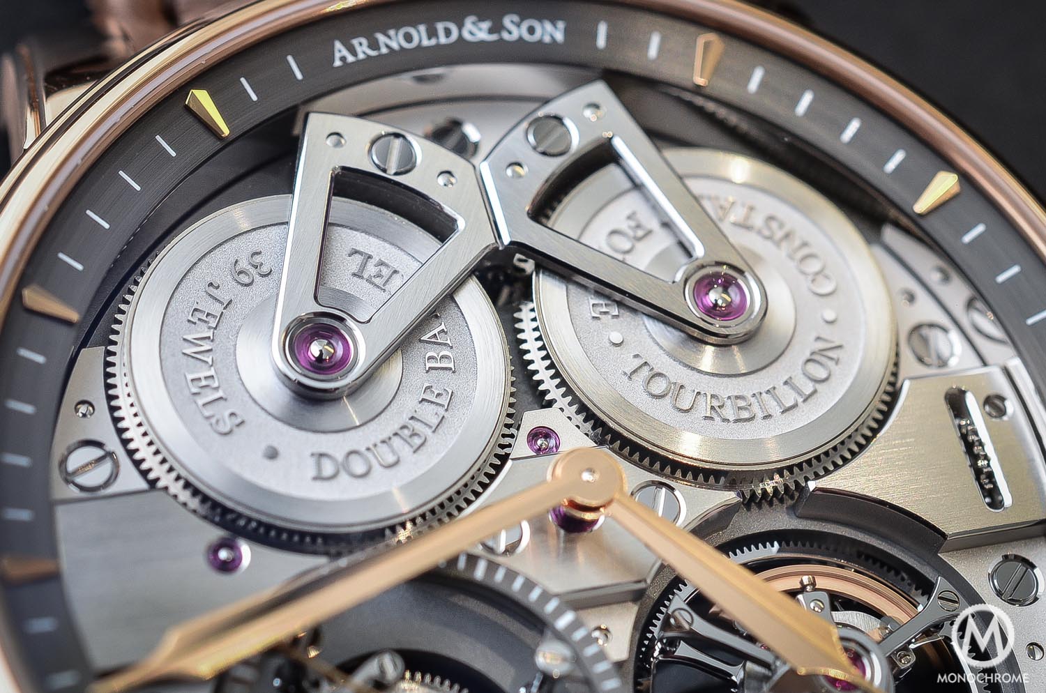 Arnold and Son Constant Force Tourbillon - hands-on review - double barrel