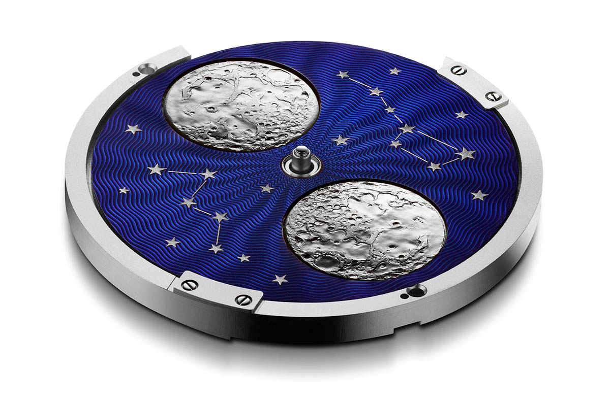 Arnold and Son HM Perpetual Moon steel blue guilloche dial