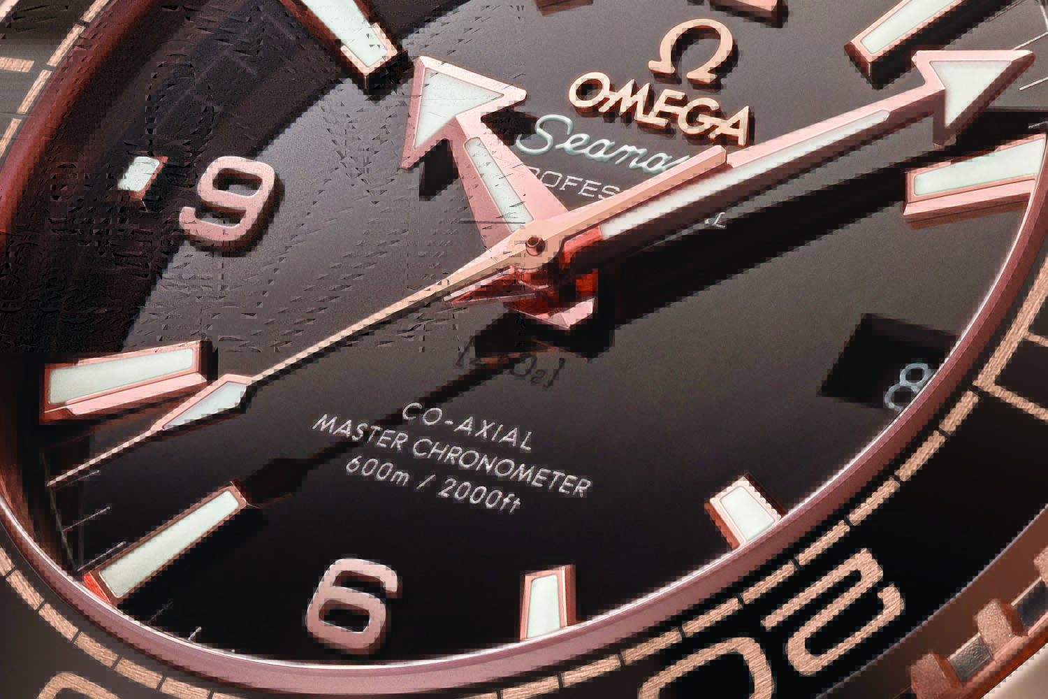 Omega Seamaster Planet Ocean 600m Master Chronometer 39.5mm Sedna Gold brown dial - baselworld 2016 - ref. 215.63.40.20.13.001