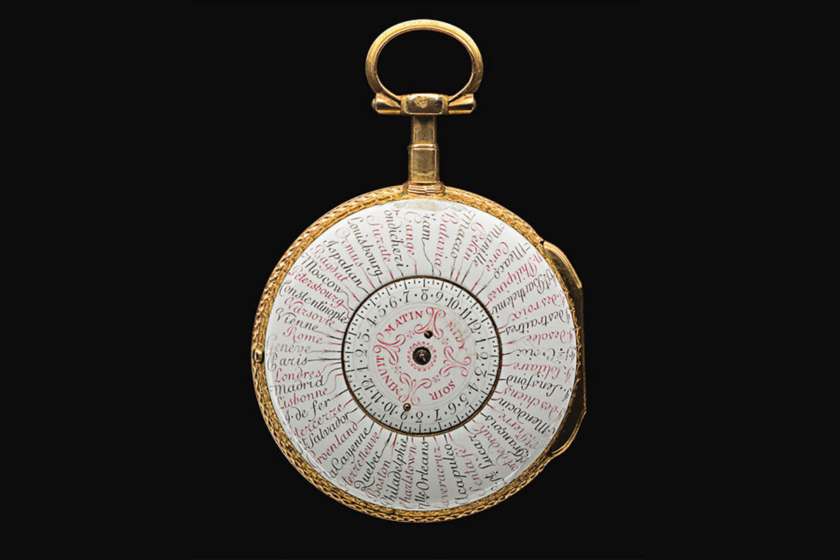 Double-sided pocket watch with 53 local times – signed Rouzier and Melly - Circa 1780 - Credit - Musee horlogerie Beyer