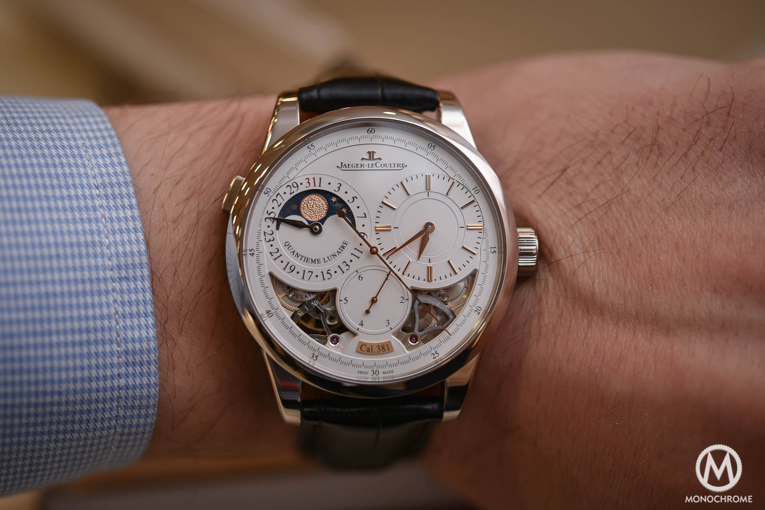 Jaeger-LeCoultre Duometre Quantieme Lunaire in white gold and opened dial - 6