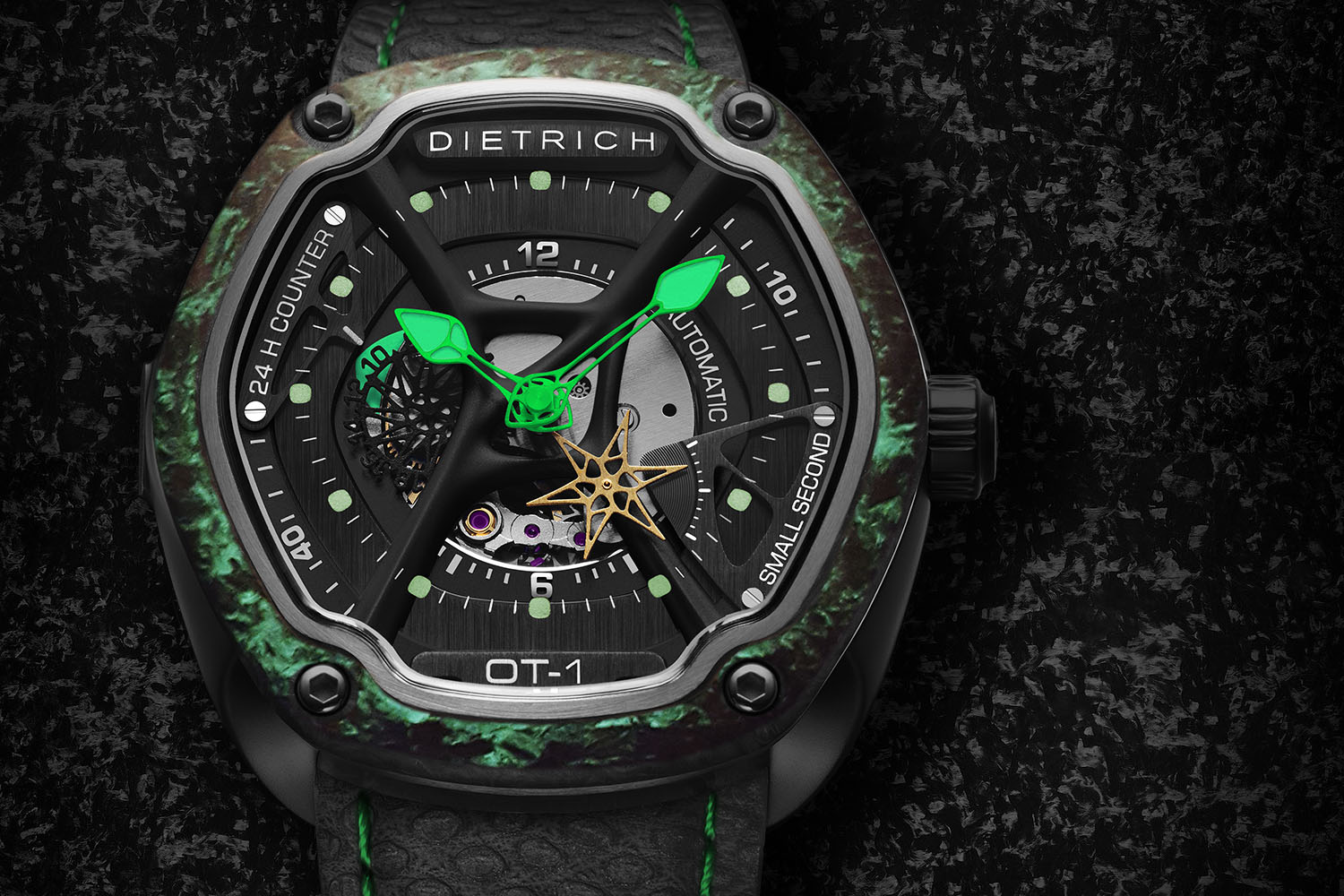 Introducing Dietrich O.Time now in colored forged carbon and