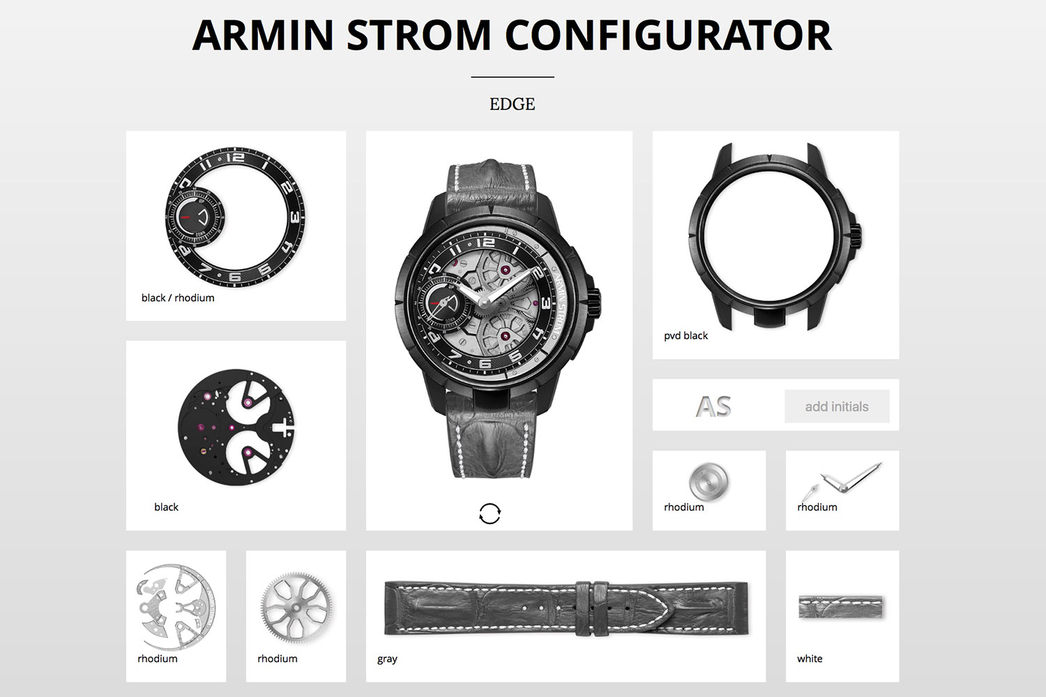 Armin Strom Watch Configurator