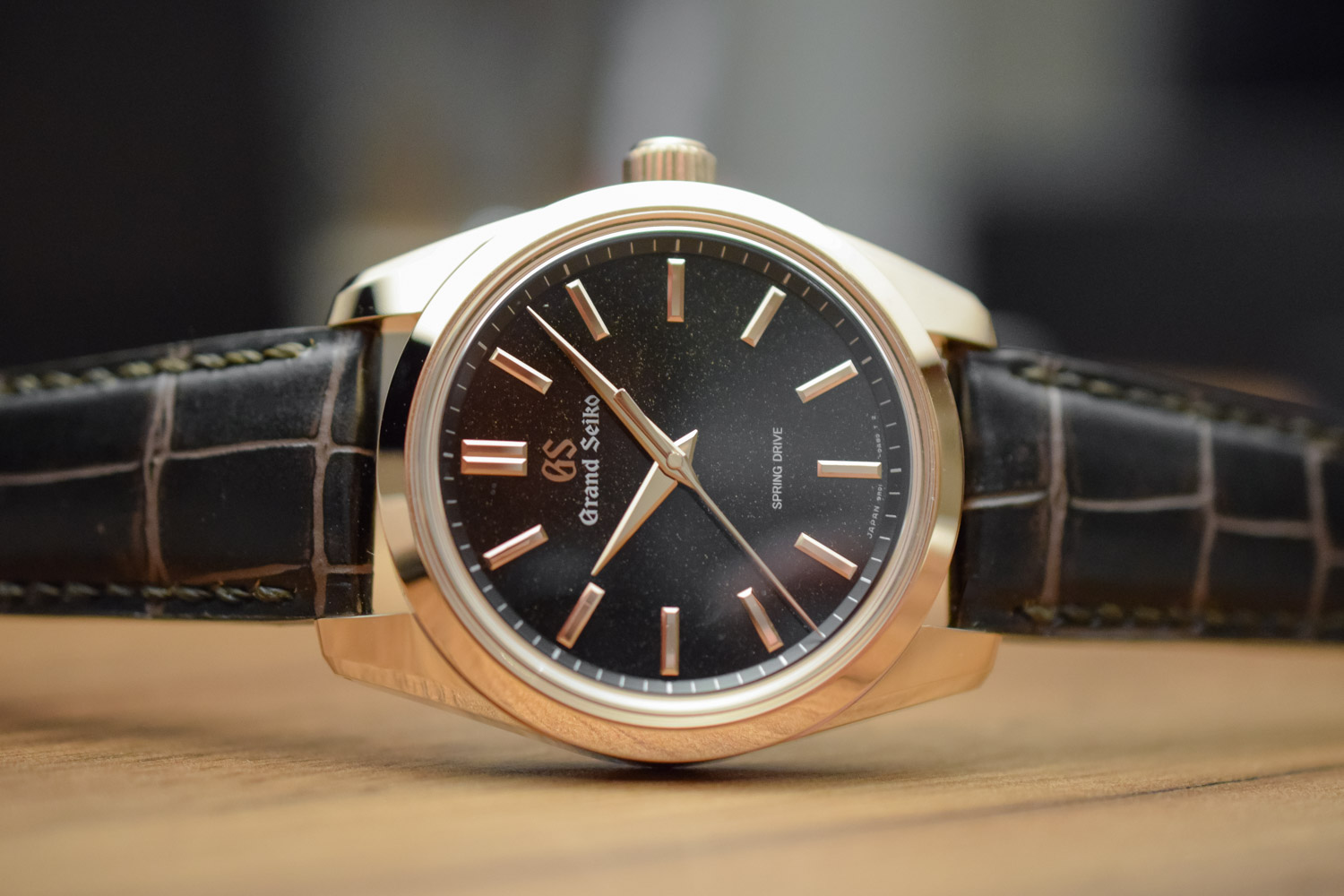 Grand Seiko Spring Drive 8-Day Rose Gold Sparkling Black Dial SBGD202