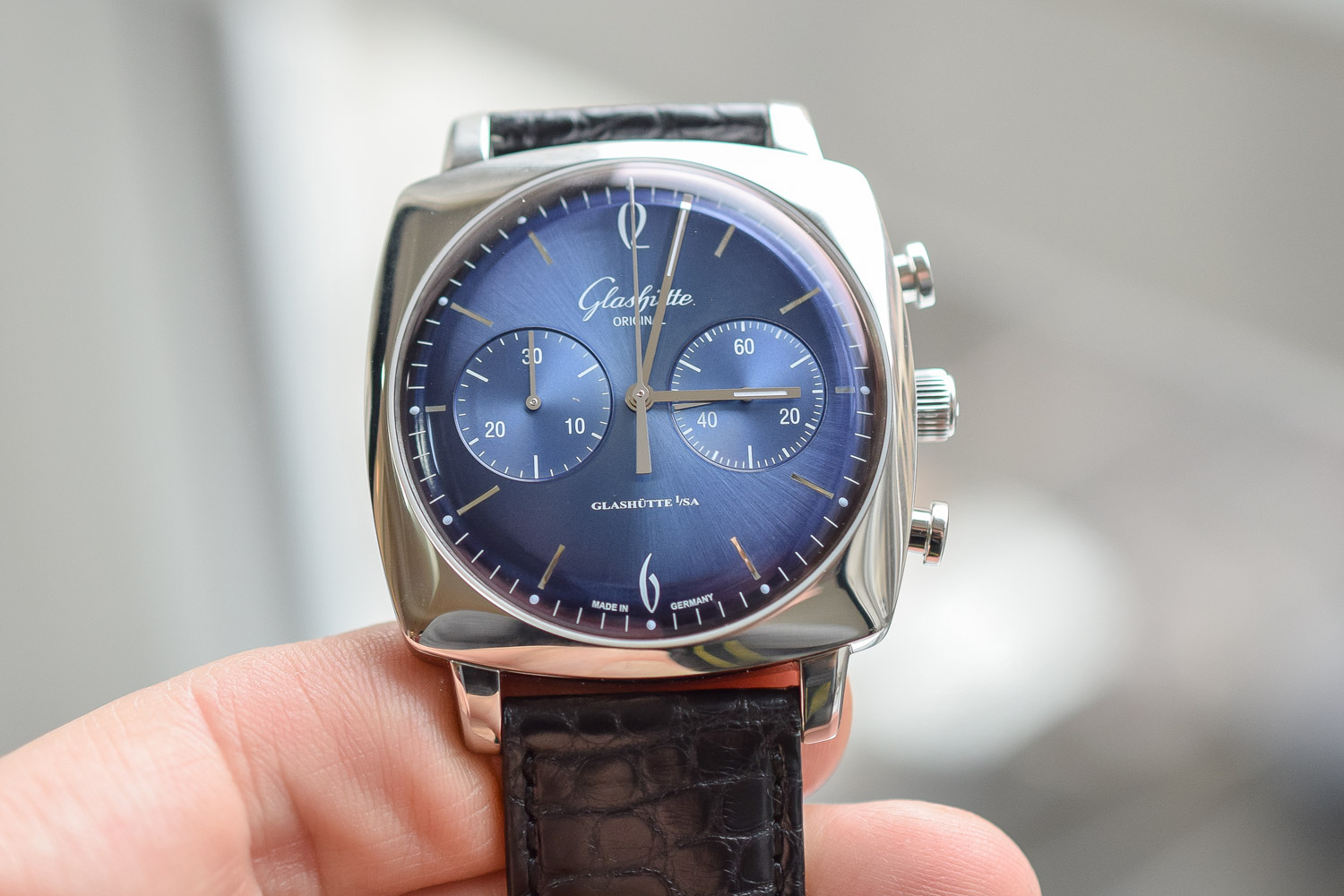 Buying Guide Cushion Watches - Glashutte-Original-Sixties-Iconic-Square-Chronograph