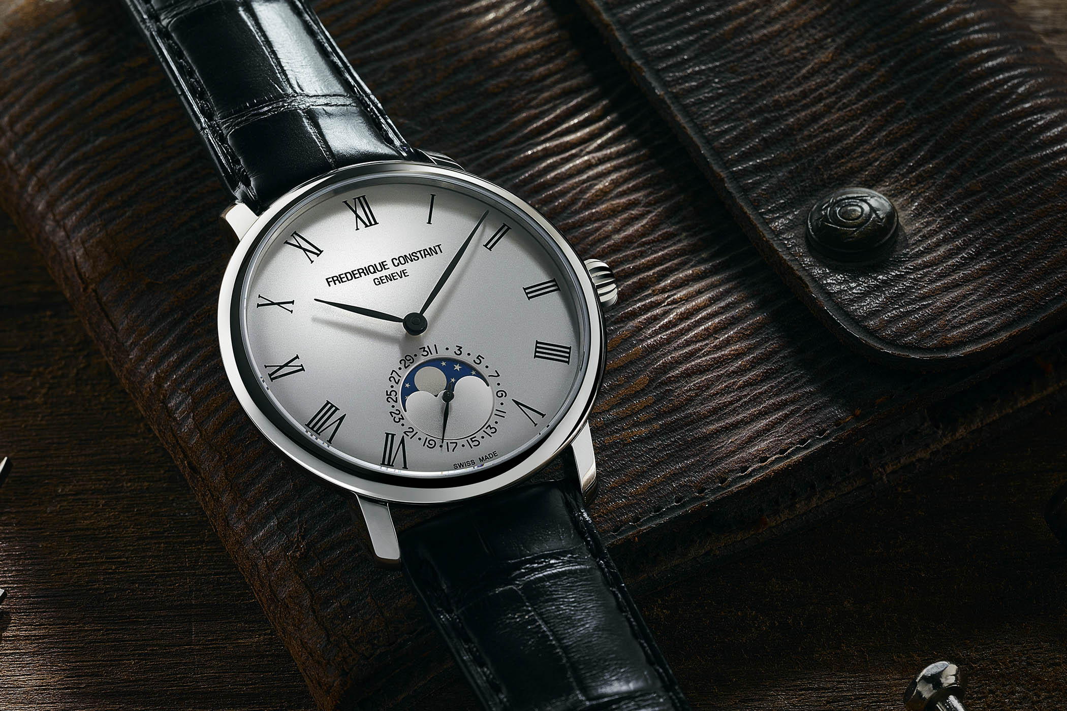 Frederique Constant Slimline Moonphase Manufacture With Roman Numerals