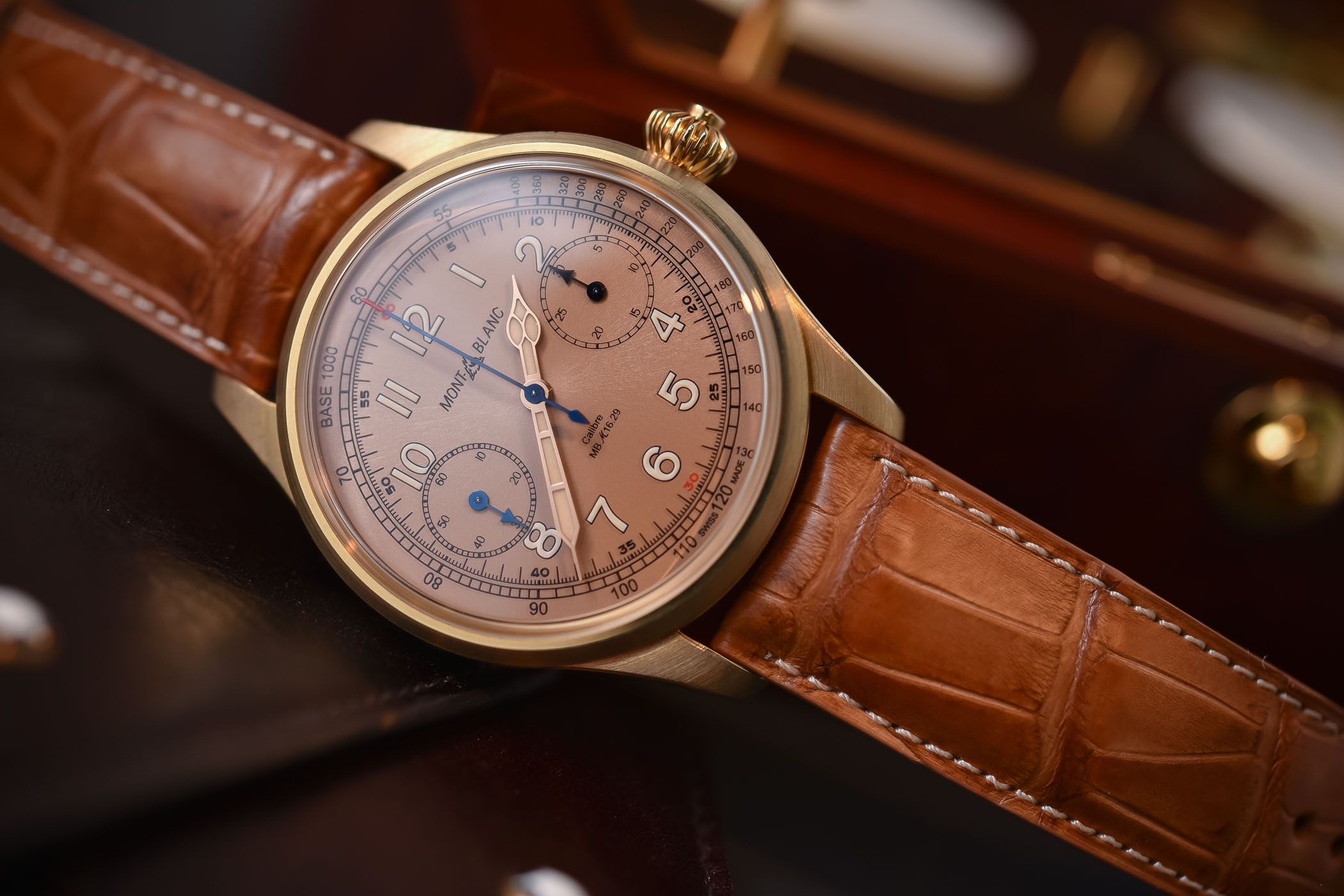 Montblanc 1858 Chronograph Tachymeter Limited Edition Bronze Salmon Dial