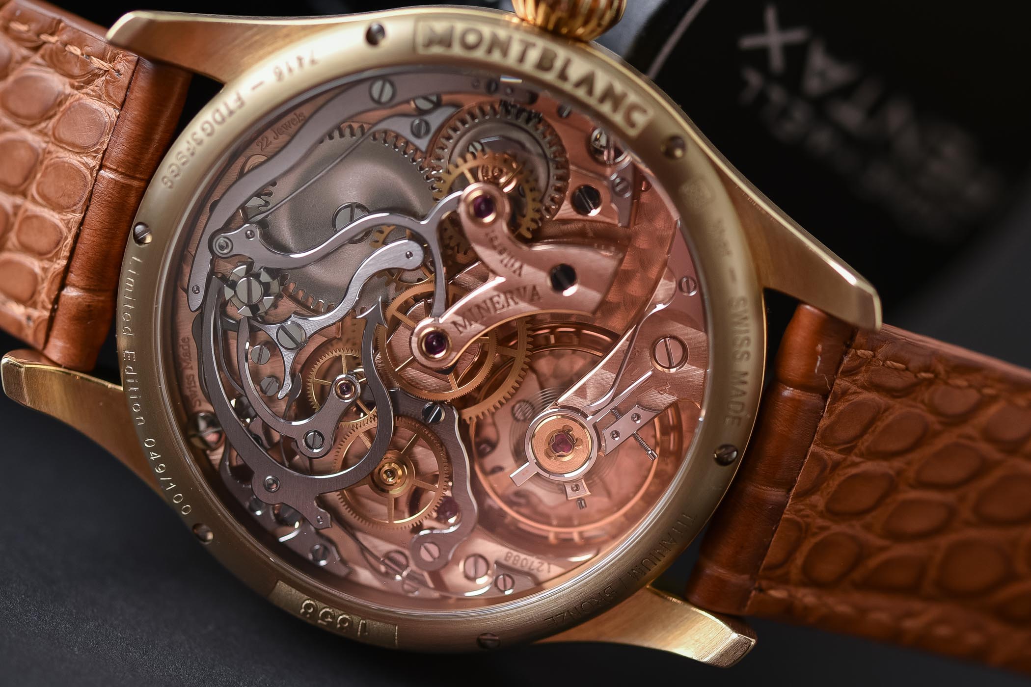 Montblanc 1858 Chronograph Tachymeter Limited Edition Bronze Salmon Dial