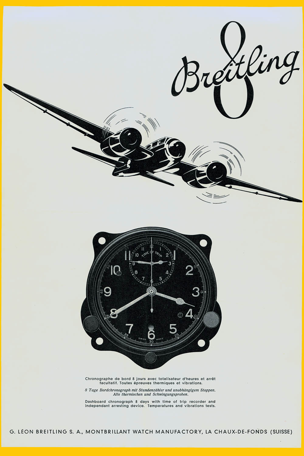 advertisement for the Huit Aviation Department