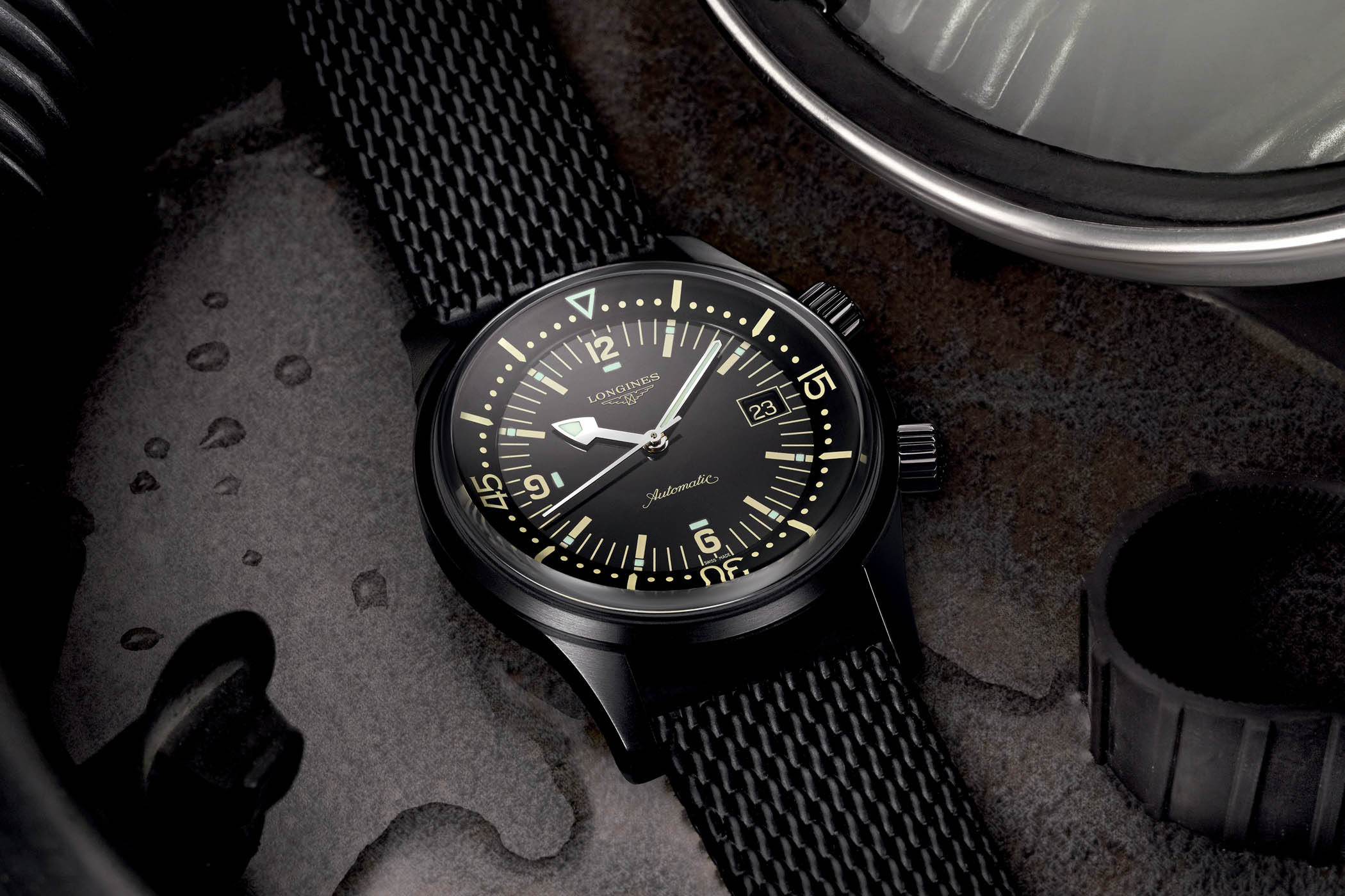 Longines Legend Diver Black PVD with new movement Baselworld 2018 Specs