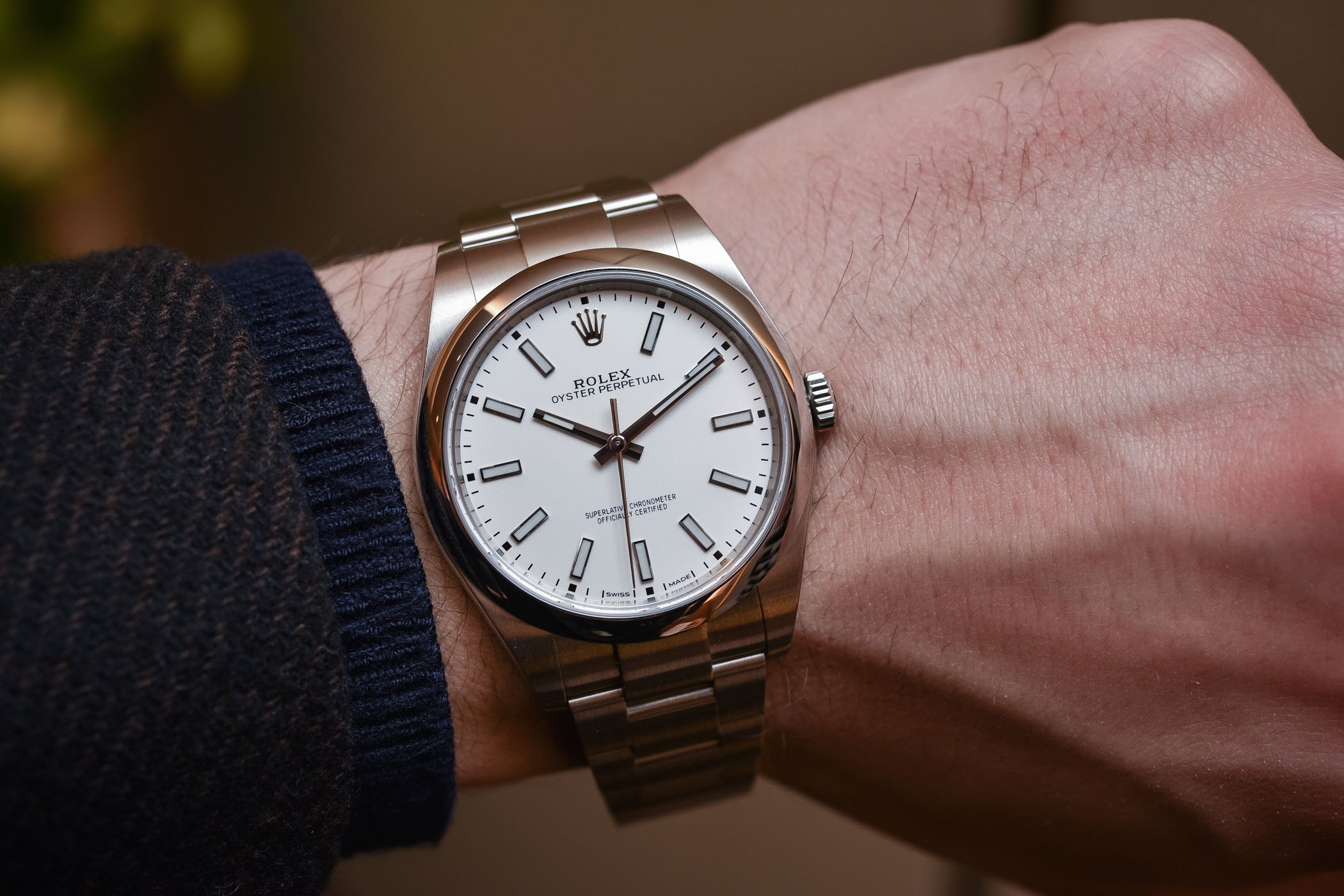 Rolex Oyster Perpetual 39 ref 114300 White Dial - Baselworld 2018