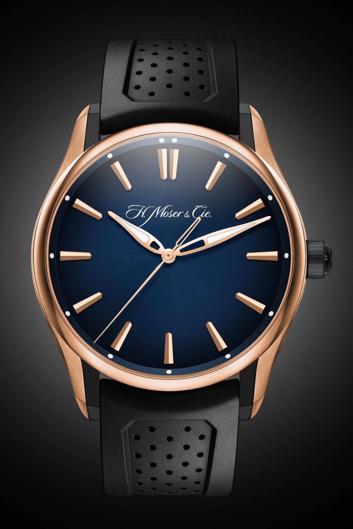 H Moser Cie Pioneer Centre Seconds Red Gold-DLC Case and Blue Fume Dial - 2