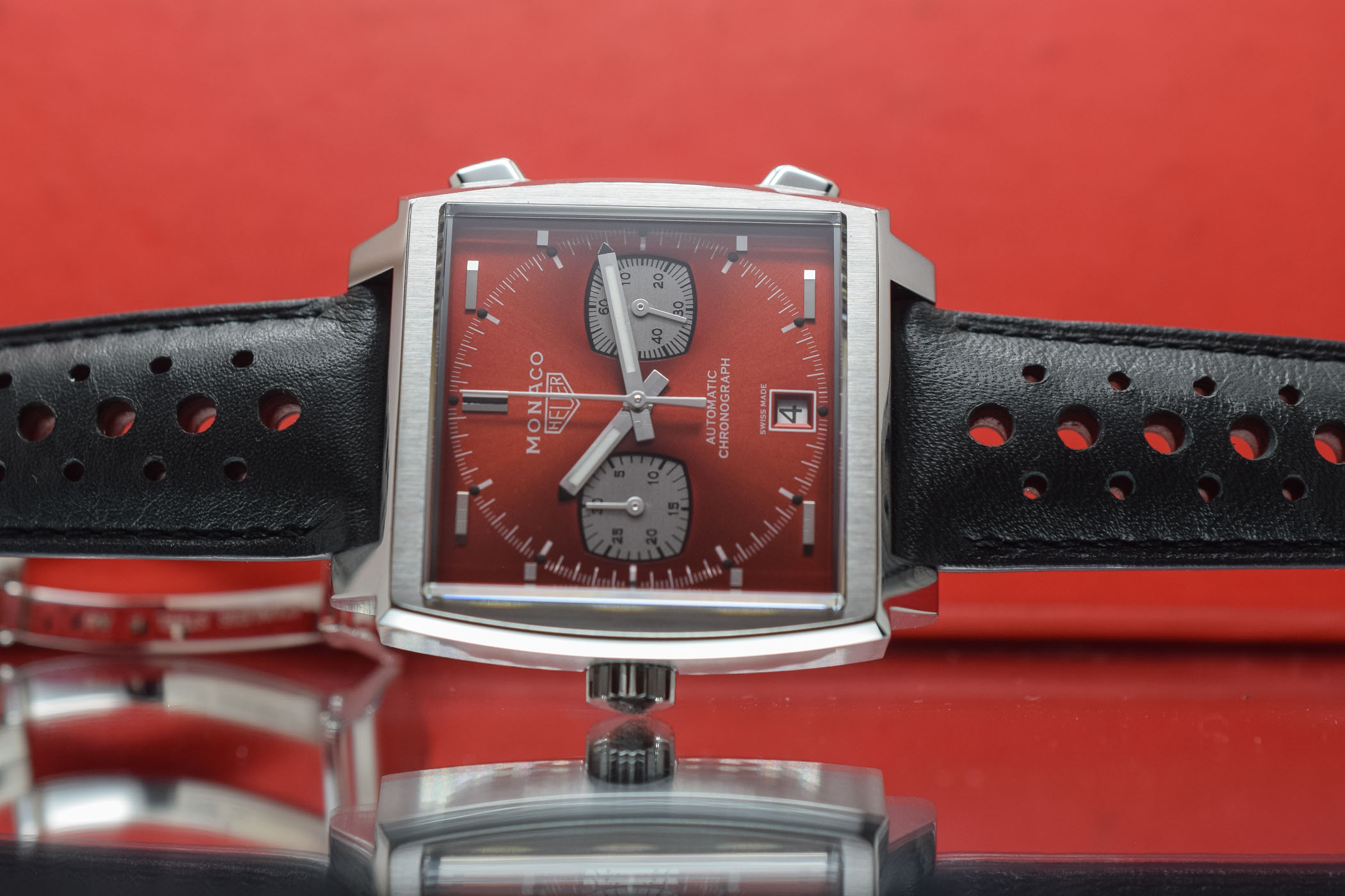 TAG Heuer Monaco 1979-1989 Limited Edition 50th anniversary Red Dial CAW211W.FC6467