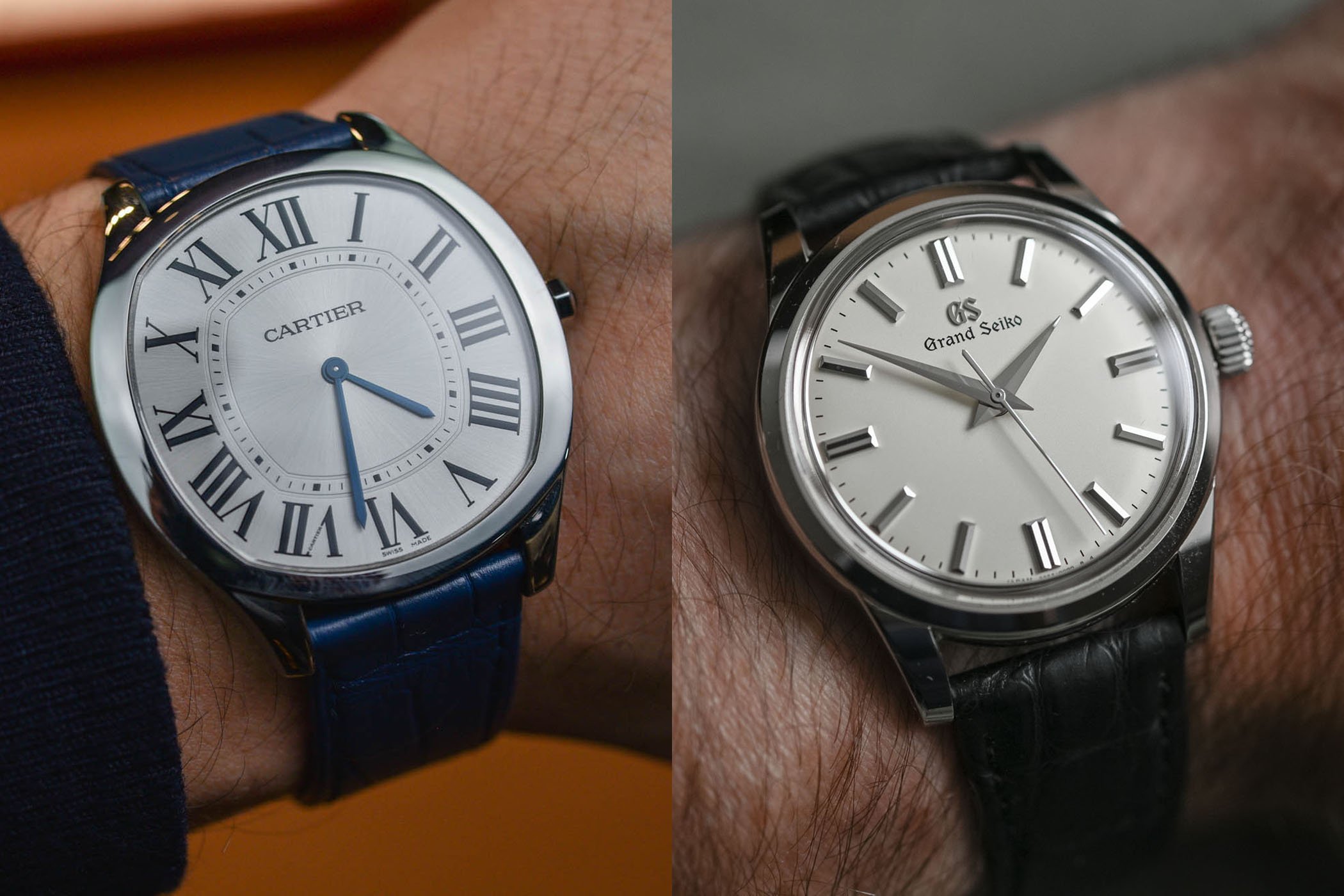 The Battle of Elegant Time-Only Watches Part 3 - Drive de Cartier  Extra-Flat vs. Grand Seiko SBWG231 - The Verdict - Monochrome Watches