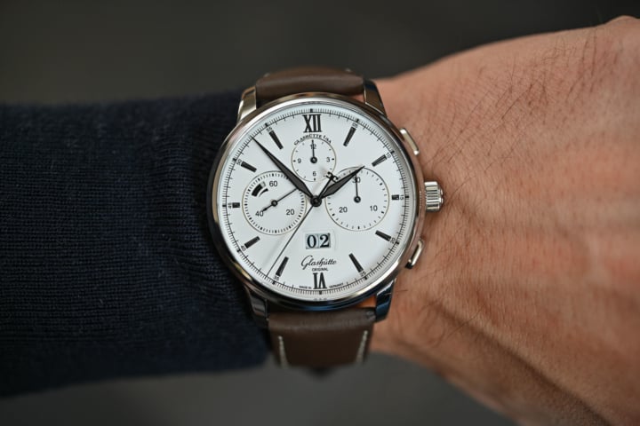 Glashütte Original Senator Chronograph Panorama Date Steel White Dial ...