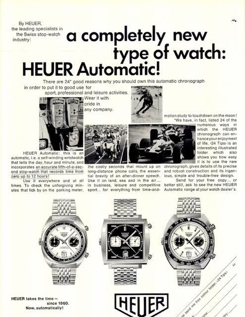 Heuer Calibre 11 Automatic chronograph advert