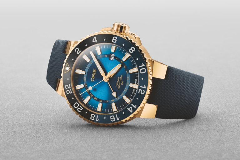 Oris Carysfort Reef Limited Edition Aquis GMT Yellow Gold