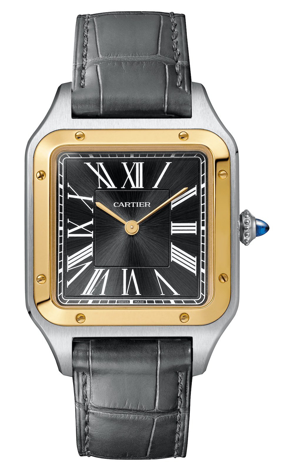 2020 Cartier Santos-Dumont hand-wound limited edition steel and yellow gold 14-Bis W2SA0015 - 3