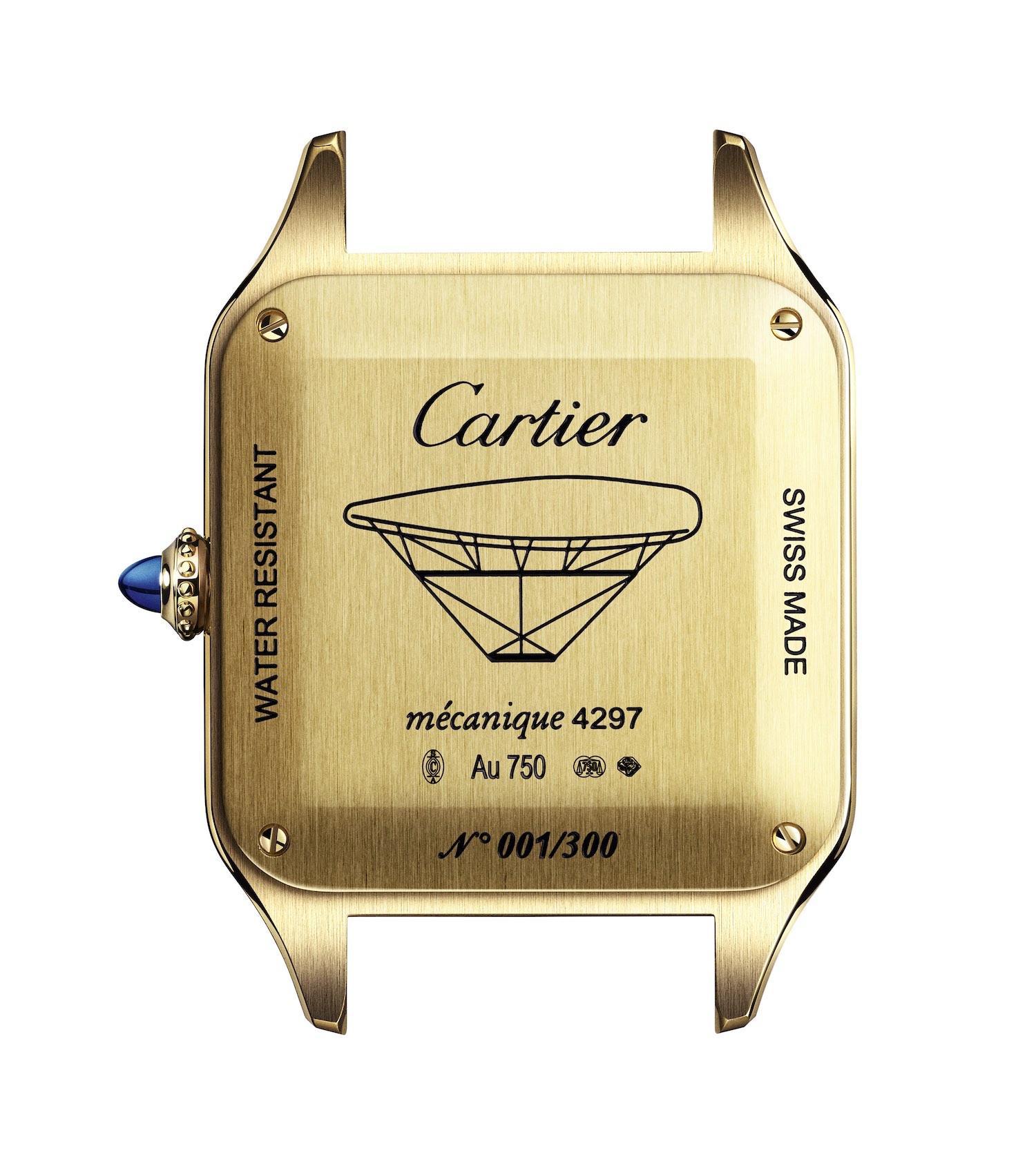 2020 Cartier Santos-Dumont hand-wound limited edition yellow gold La Baladeuse WGSA0027 - 1