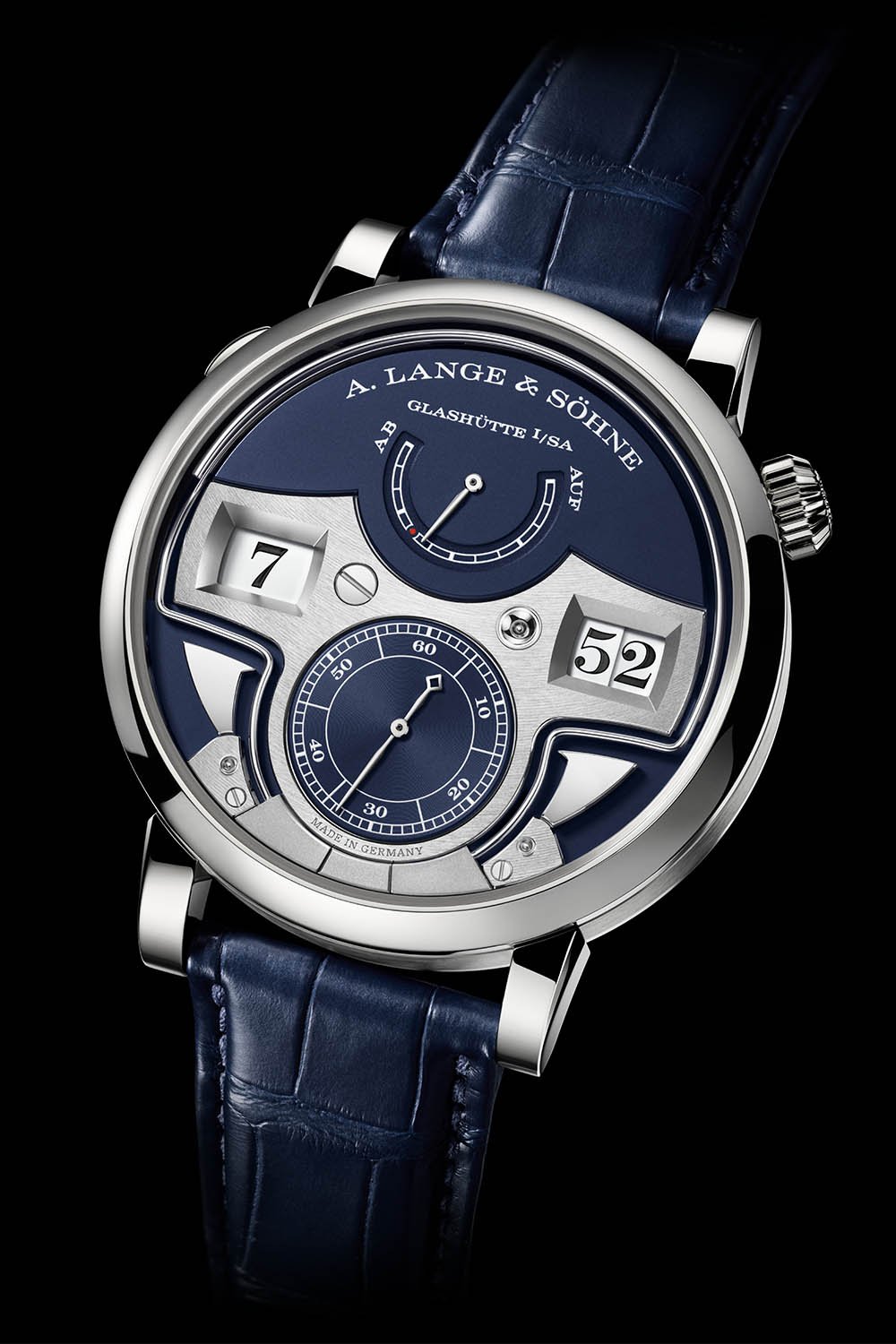 A. Lange & Söhne Zeitwerk Minute Repeater White Gold Blue Dial