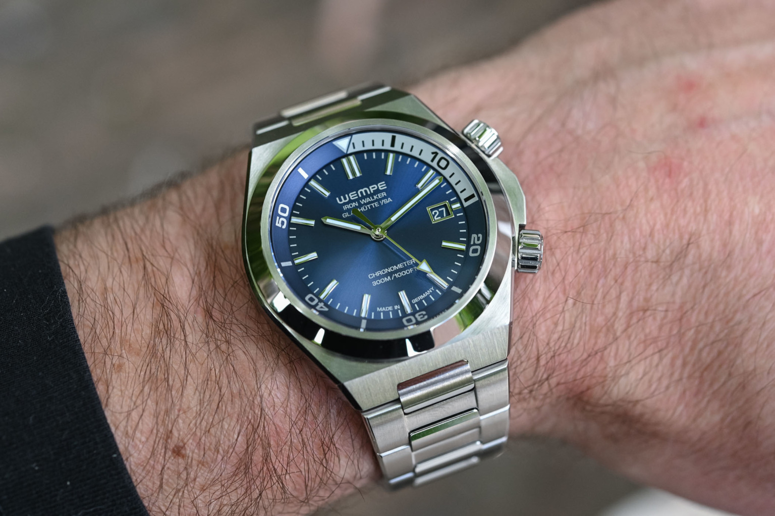 Introducing Wempe Iron Walker Steel Sports Watch Integrated Bracelet