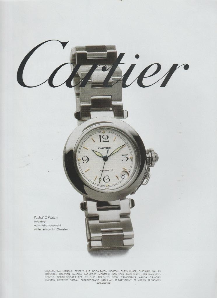pasha de Cartier watch advert print - 2