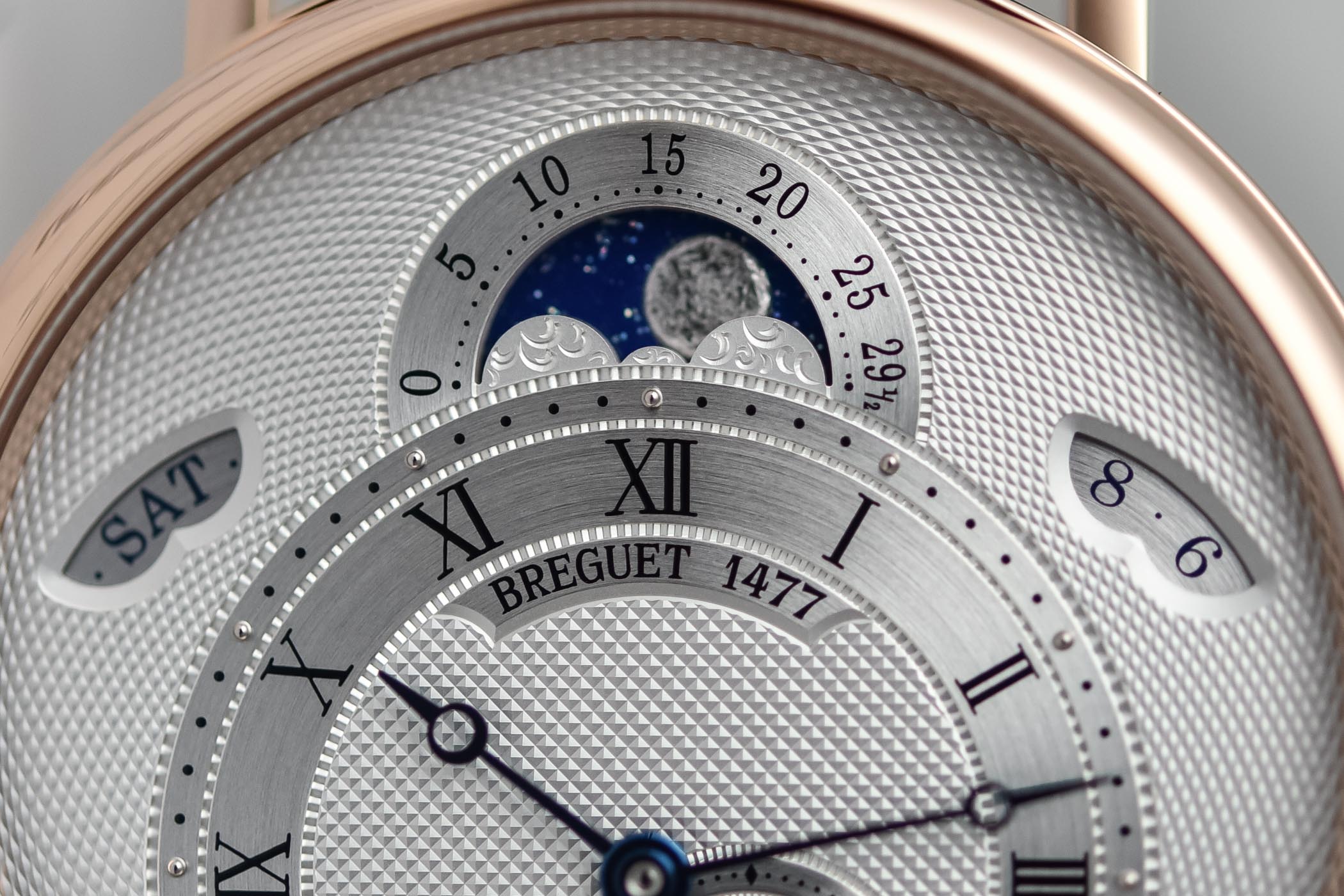 2020 Breguet Classique 7337 Moon and Calendar Chinoise pink gold silver dial