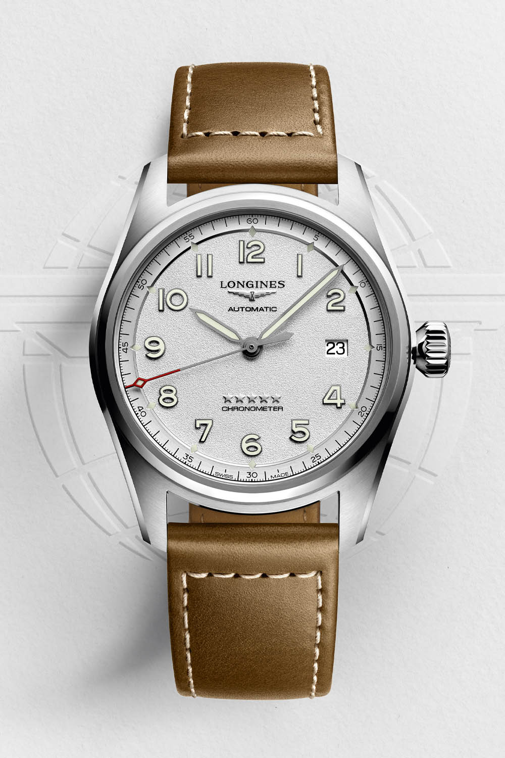 Longines Spirit Collection 2020 silver grained dial - 2
